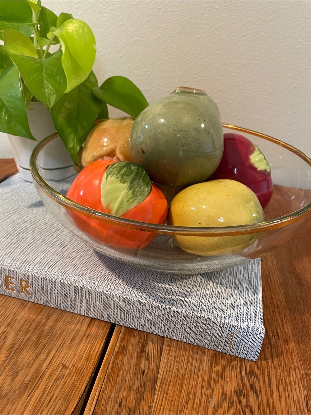 Vintage Ceramic Fruit Set | Mid-Century Style | Decorative Fruit